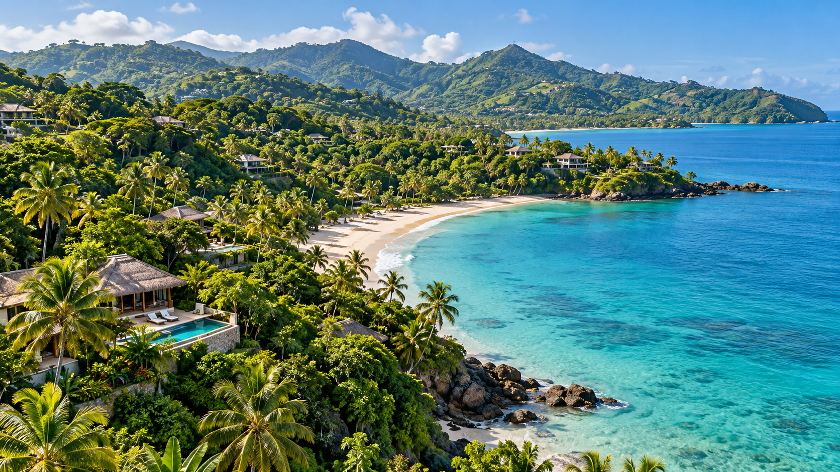 Imagen ilustrativa de costa y vegetación tropical en Las Terrenas